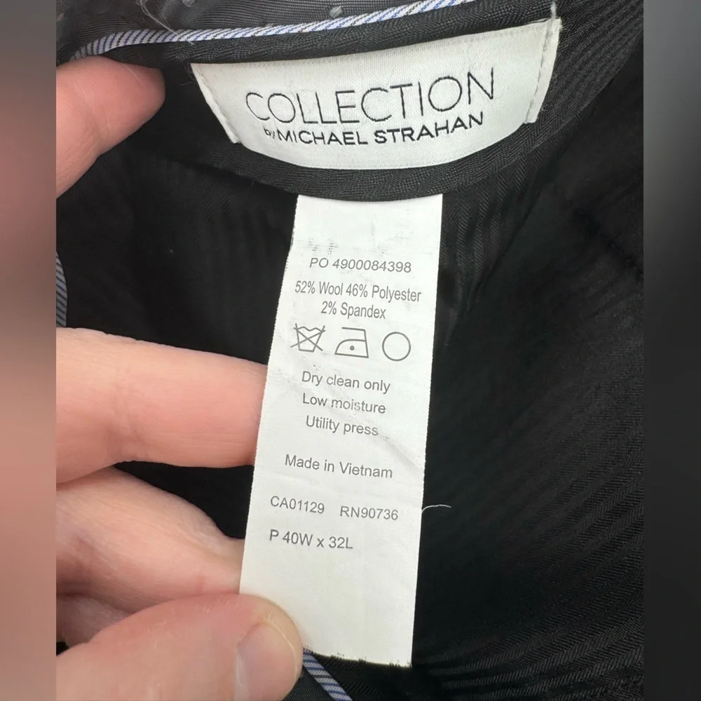 Collection By Michael Strahan Grey Suit Jacket 48Long & Pant 40Waist & 32Length